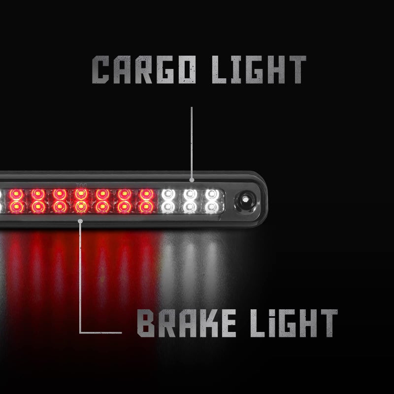 KOMAS 3rd Third Tail Rear Brake Light Replacement For 1988 1989 1990 1991 1992 1993 1994 1995 1996 1997 1998 1999 Chevy GMC C/K-Series GMT400, Waterproof Dual Row Tail Rear Cargo Light Lamp (Smoke) - Image 4